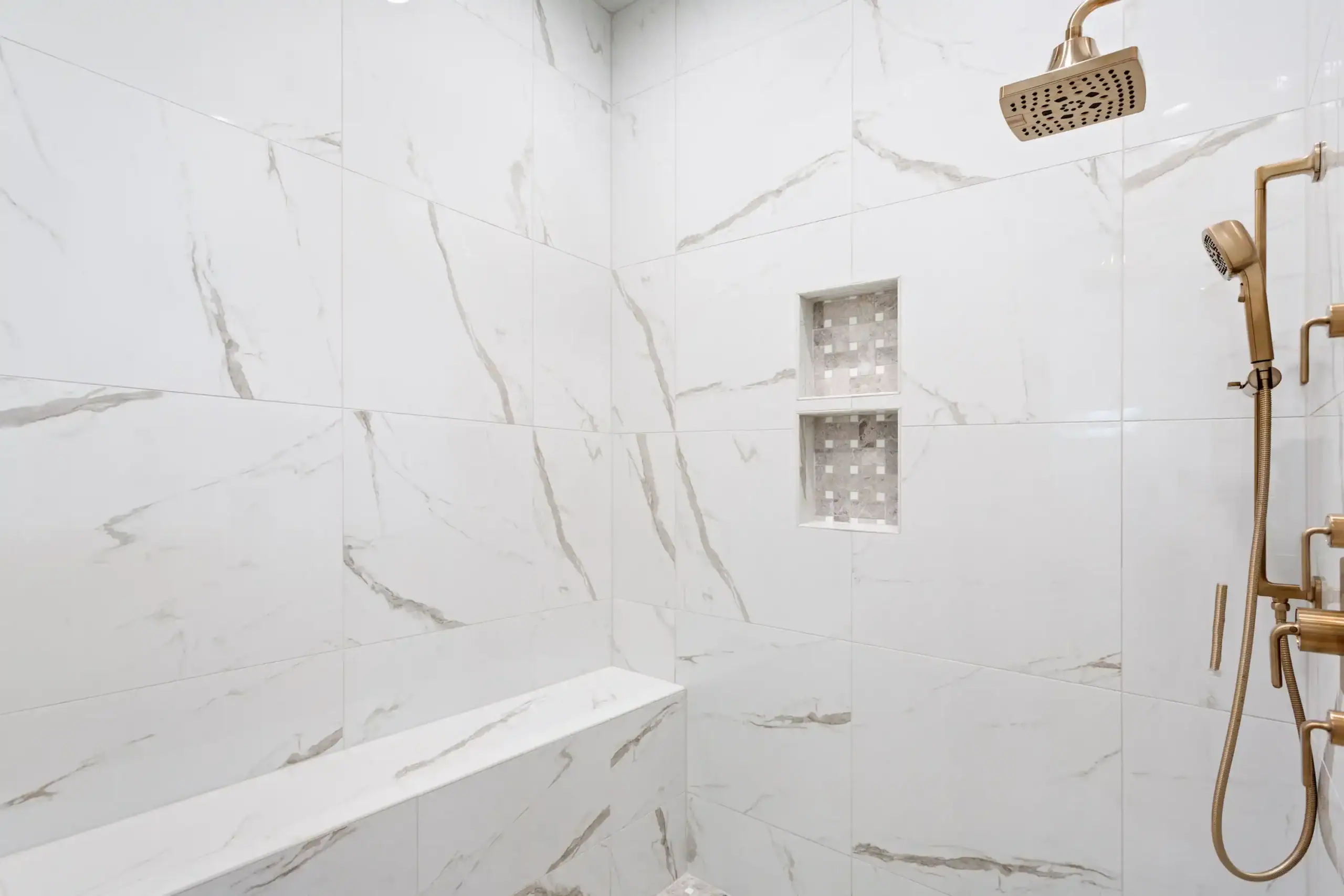 Keith Gunn Construction Waco, Texas - Luxury Marble Master Shower